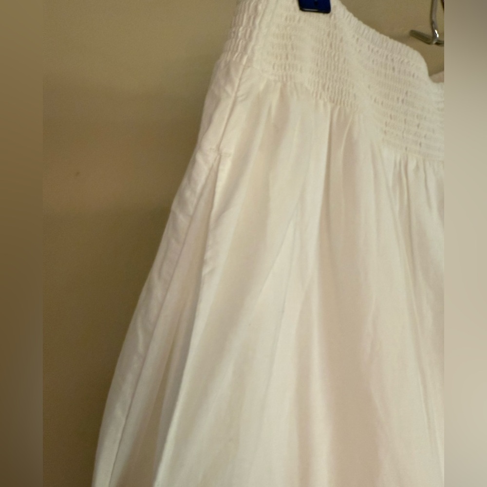 Elegant White Lace Maxi‎ Skirt poplin pull on Chico’s size 12 - Picture 8 of 13